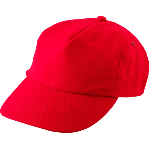 Branded rPET Caps in red colour by Total Merchandise