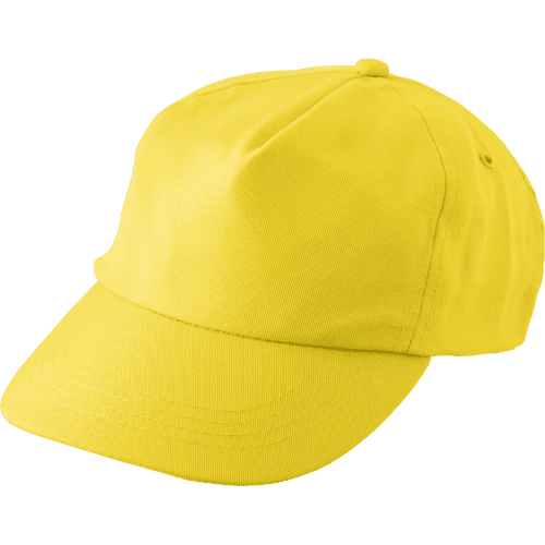 Custom printed rPET Caps in yellow colour by Total Merchandise