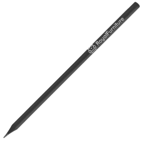 Promotional Stealth Soft Feel Pencil in black with branding on body by Total Merchandise