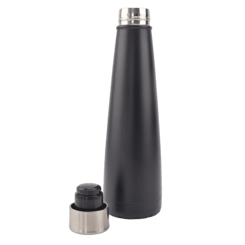 Custom Engraved Trident Metal Water Bottles in black colour by Total Merchandise