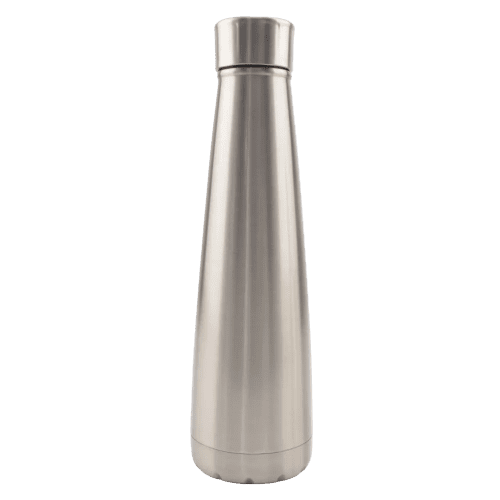 Promotional Trident Metal Water Bottles in silver colour with branding by Total Merchandise