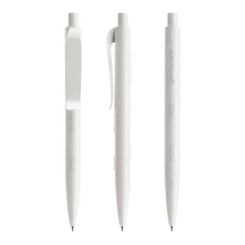 Printed Antibacterial Ballpen in 3 positions in white colour by Total Merchandise