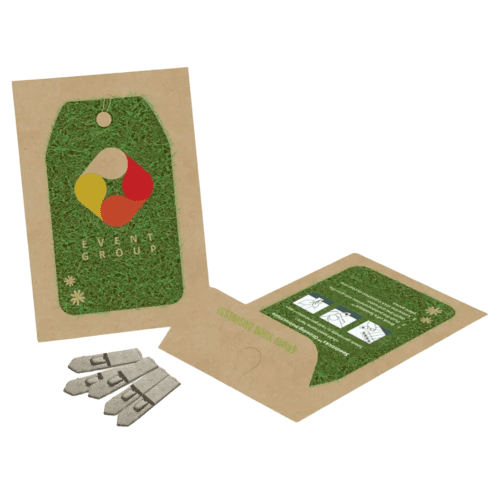 Promotional Large Kraft Seed Envelopes in natural colour with branding by Total Merchandise