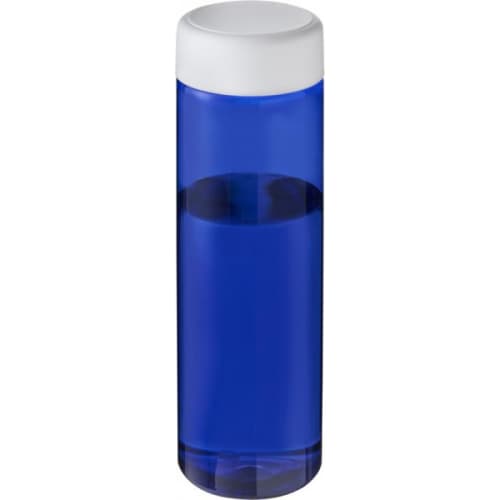 Custom printed H2O Vibe Screw Cap Water Bottles in Blu/White colour by Total Merchandise