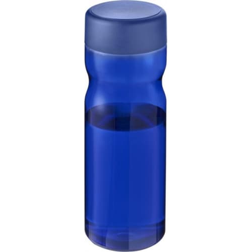 Custom H2O Base Screw Cap Water Bottles in Blue colour printed with your logo by Total Merchandise