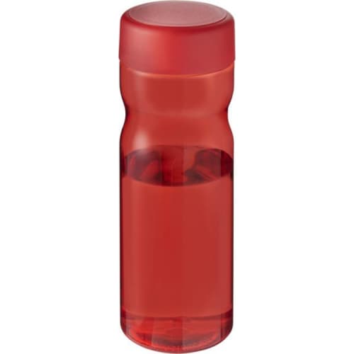 Printed H2O Base Screw Cap Water Bottles in Red colour with your design by Total Merchandise