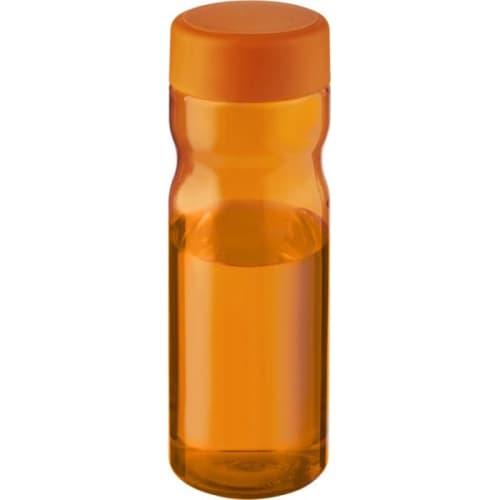 H2O Base Screw Cap Water Bottles in Transparent Orange/Orange