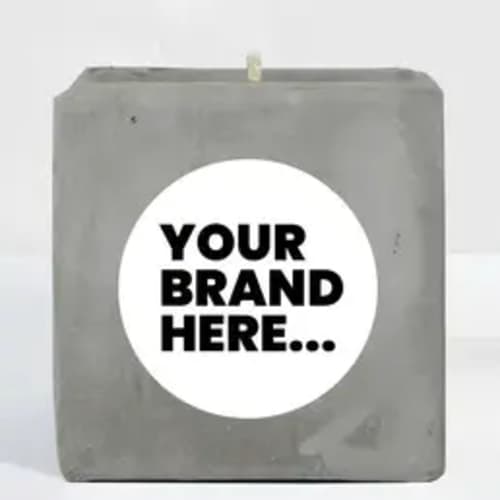 Small Concrete Vegan Candle Pot