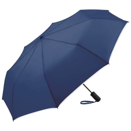 Fare Reflective Edge Umbrellas in Navy colour printed with your logo by Total Merchandise