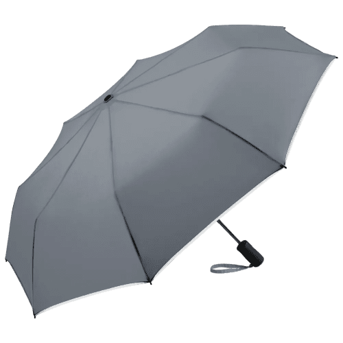 Branded Fare Reflective Edge Umbrellas in Grey colour with your logo by Total Merchandise