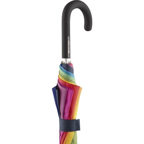 Promotional Rainbow colour Umbrellas printed with your logo by Total Merchandise