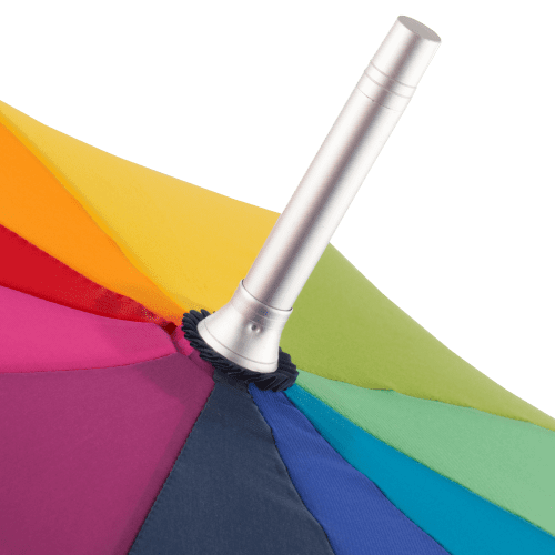 Branded Rainbow colour golf Umbrellas printed with your logo by Total Merchandise