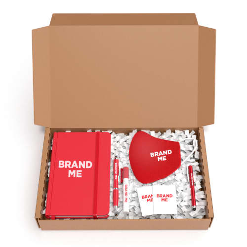 Printed TM Back to Work Ultra MerchBox with items branded with your logo by Total Merchandise