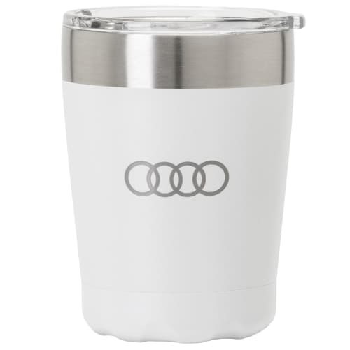 Branded Reusable Coffee Cups in White customised with your logo by Total Merchandise