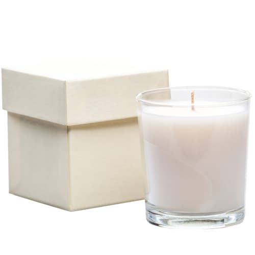 Candle in Box in 4 different scents with full colour printed label branding by Total Merchandise