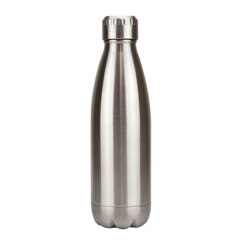 Branded Miami Metal Drinks Bottles in Stainless Steel colour with your logo by Total Merchandise