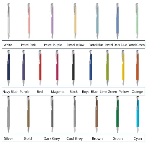 Colour Choices for Mood Ballpens from Mood-Vienna Mug Gift Sets by Total Merchandise