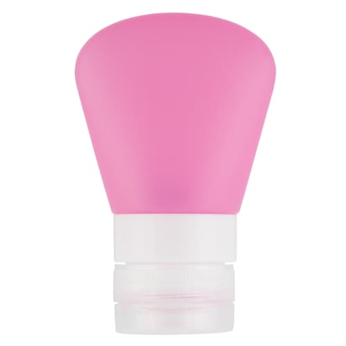 Branded Squeezy Silicone Hand Sanitiser in Frosted Pink colour with your logo by Total Merchandise