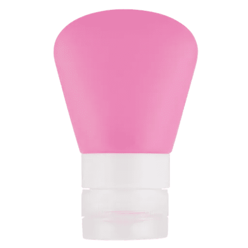 Branded Squeezy Silicone Hand Sanitiser in Frosted Pink colour with your logo by Total Merchandise