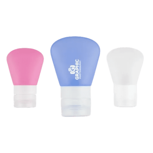 Promotional Squeezy Silicone Hand Sanitiser in 3 frosted colours with your logo by Total Merchandise