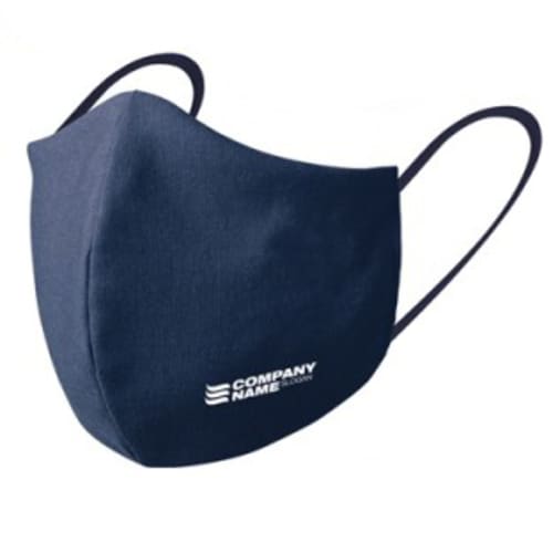 Branded Premium Face Mask in Navy printed with your logo by Total Merchandise