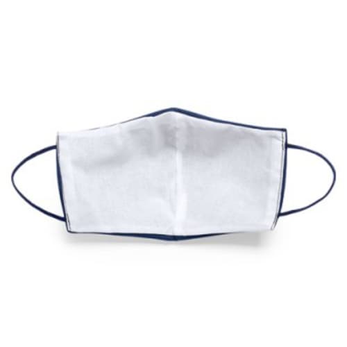 Branded Premium Face Mask in Navy with white cotton lining by Total Merchandise