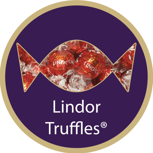 Promotional Lindor Truffles Mini Christmas Cracker in White printed with your logo in full colour