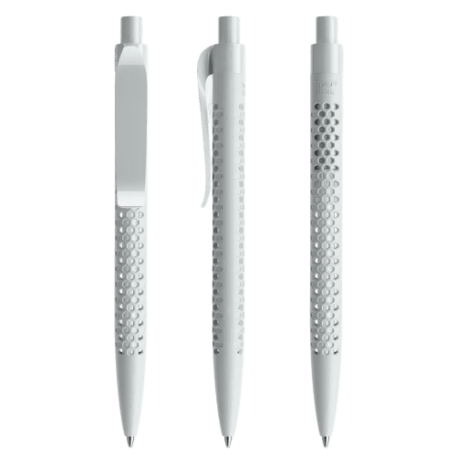 Branded Prodir QS40 True Biotic Pen in Sea Salt colour printed with your logo by Total Merchandise