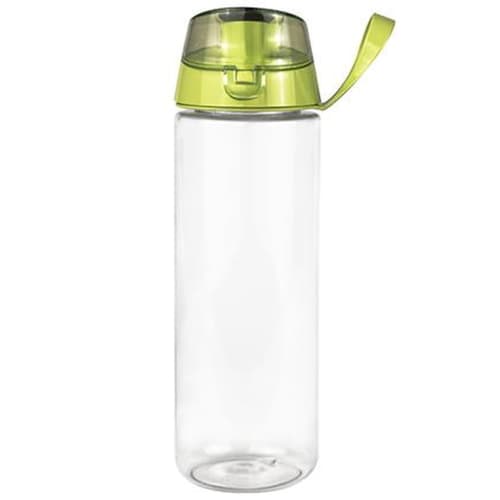 Branded Vegas Tritan Water Bottles in clear/lime Green printed with your logo by Total Merchandise