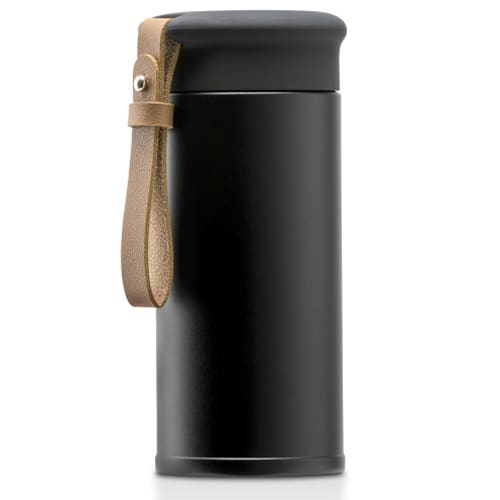 Promotional Maji Mini Insulated Metal Bottles in black printed with your logo by Total Merchandise