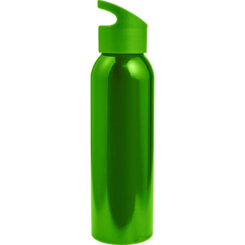 Promotional 650ml Aluminium Water Bottles in Lime with custom design by Total Merchandise