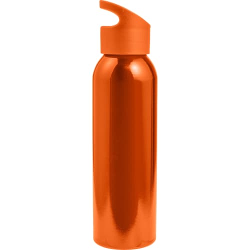 Custom 650ml Aluminium Water Bottles in Orange printed with a logo by Total Merchandise