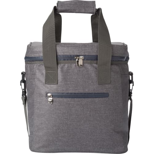 Printed PU Cooler Bag in Grey printed with your logo in multiple positions by Total Merchandise