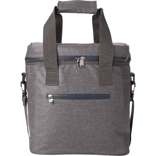 Promotional PU Cooler Bag in Grey printed with your logo in multiple positions by Total Merchandise