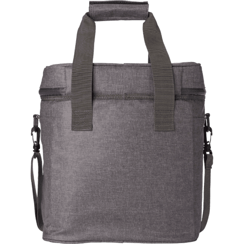 Branded PU Cooler Bag in Grey printed with your logo in multiple positions by Total Merchandise