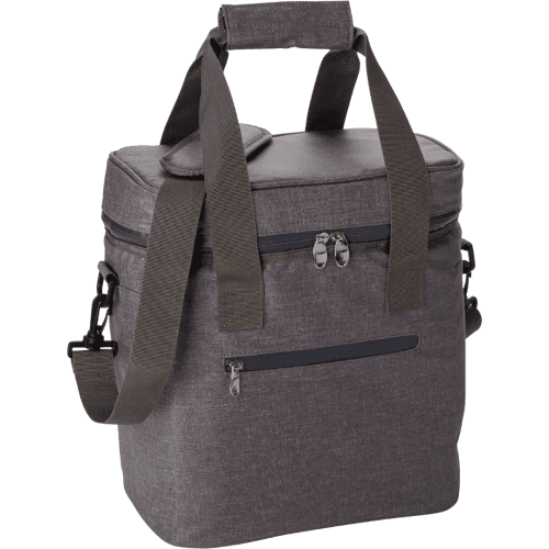 Printed PU Cooler Bag in Grey printed with your logo in multiple positions by Total Merchandise