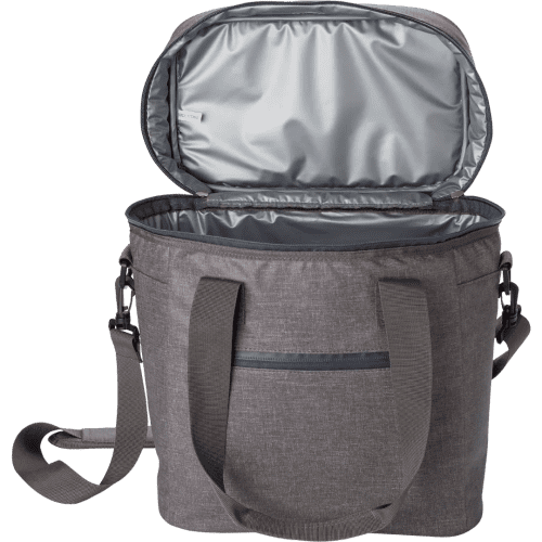 Custom PU Cooler Bag in Grey printed with your logo in multiple positions by Total Merchandise