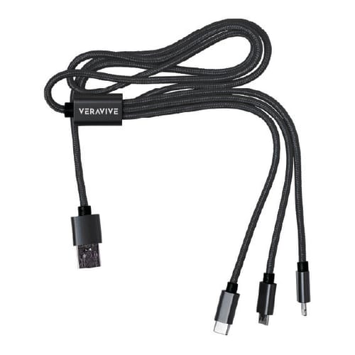 3 In 1 Charging Cables in Black