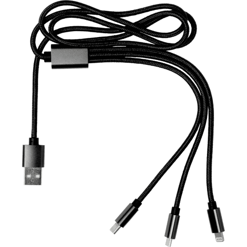 3 In 1 Charging Cables in Black