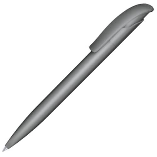 Branded Recycled Matt Challenger Ballpen in Cool Grey 9 with logo design by Total Merchandise