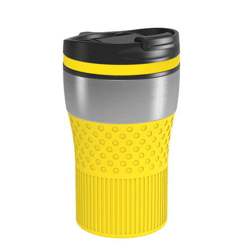Retumbler Bayamo Thermo Mug in Silver/Yellow
