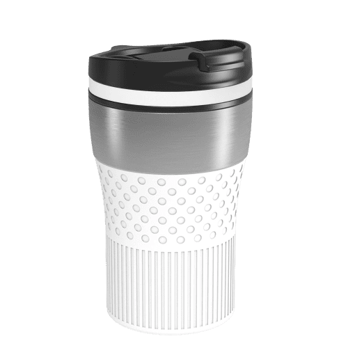 Retumbler Bayamo Thermo Mug in Silver/White