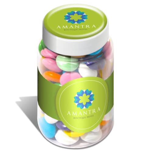 Promotional Mini Sweet Jars with beanies printed with your logo by Total Merchandise