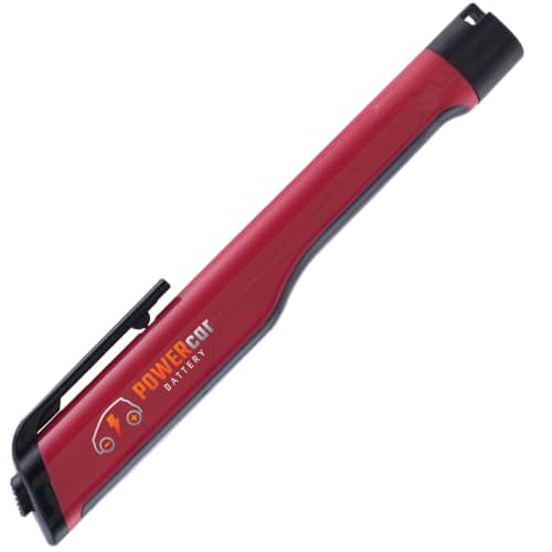 Printed LED Light Bar Torches in red with branded design on the side by Total Merchandise