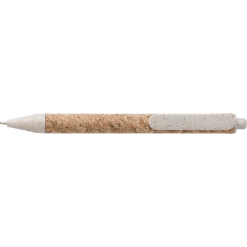 Pen for Cork & Linen Notebook and Pen Sets in Brown/White with cork barrel by Total Merchandise