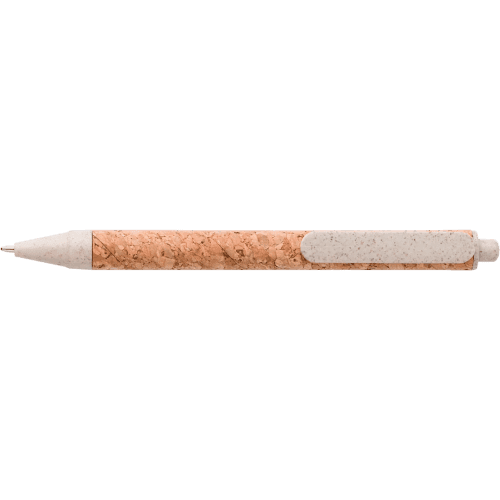 Pen for Cork & Linen Notebook and Pen Sets in Brown/White with cork barrel by Total Merchandise