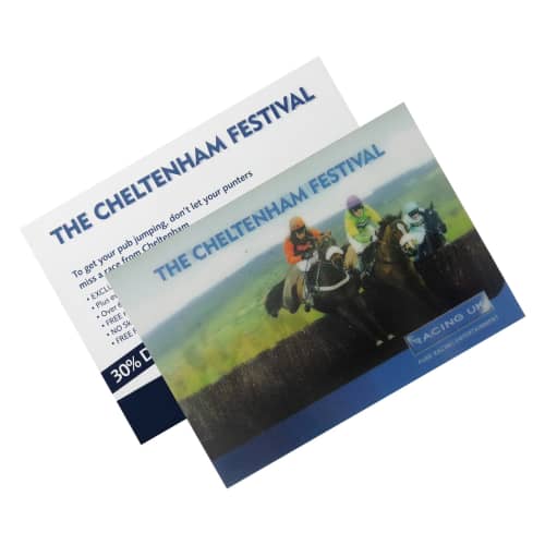 Promotional Lenticular Postcards in White printed with full colour design by Total Merchandise
