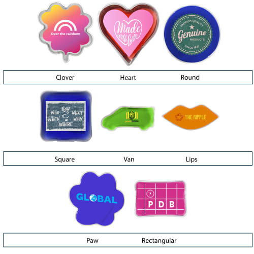 Swatch image of choice of shapes available for Ellipse Hot & Cold Packs by Total Merchandise