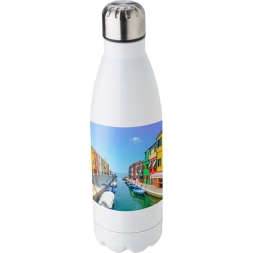 Promotional Full Colour Single-walled Metal Bottles with full colour wrap print by Total Merchandise