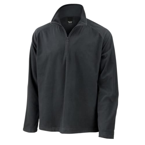 Custom branded Result Core Half Zip Microfleece Jackets in black from Total Merchandise